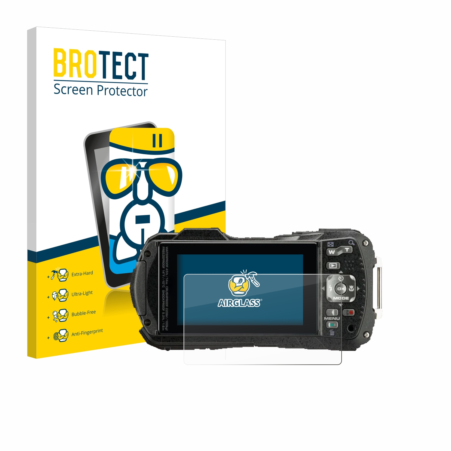 BROTECT Airglass klare Schutzfolie(für Pentax WG-90)
