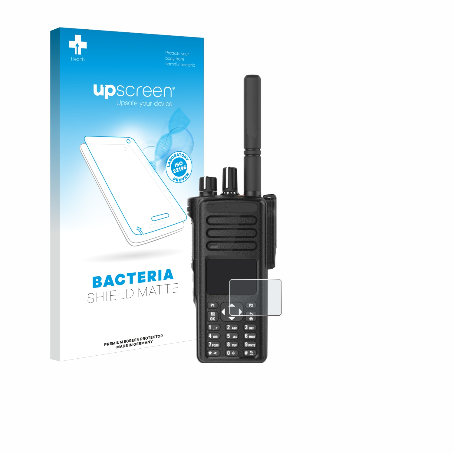 UPSCREEN antibakteriell entspiegelt matte Schutzfolie(für Motorola DP4801e)
