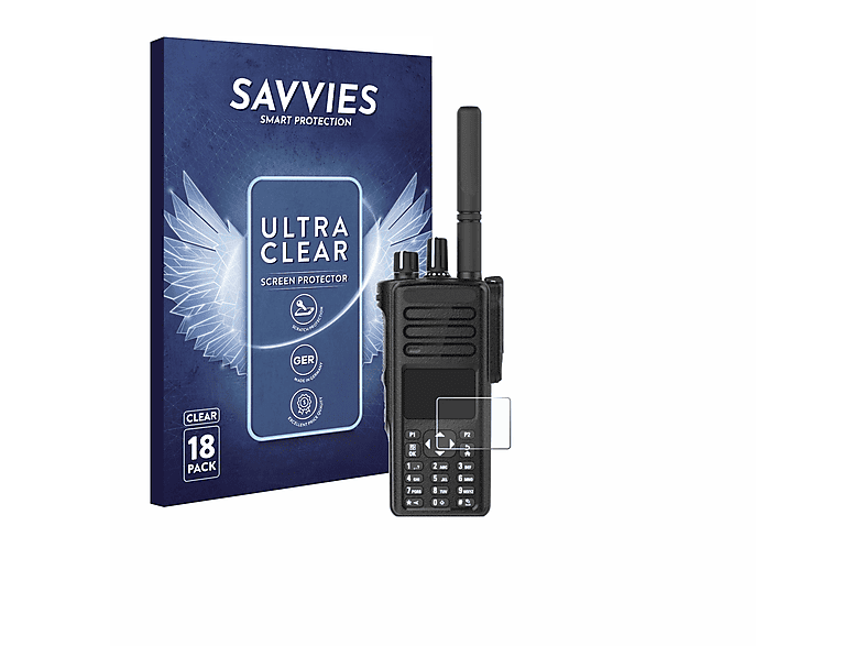 SAVVIES 18x DP4801e) Schutzfolie(für klare Motorola