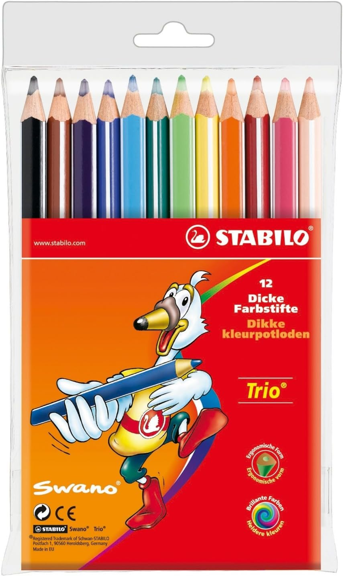 DICK STABILO STABILO Bunt Buntstift, Farben) TRIO, (12 12ER 203/12-01 ETUI