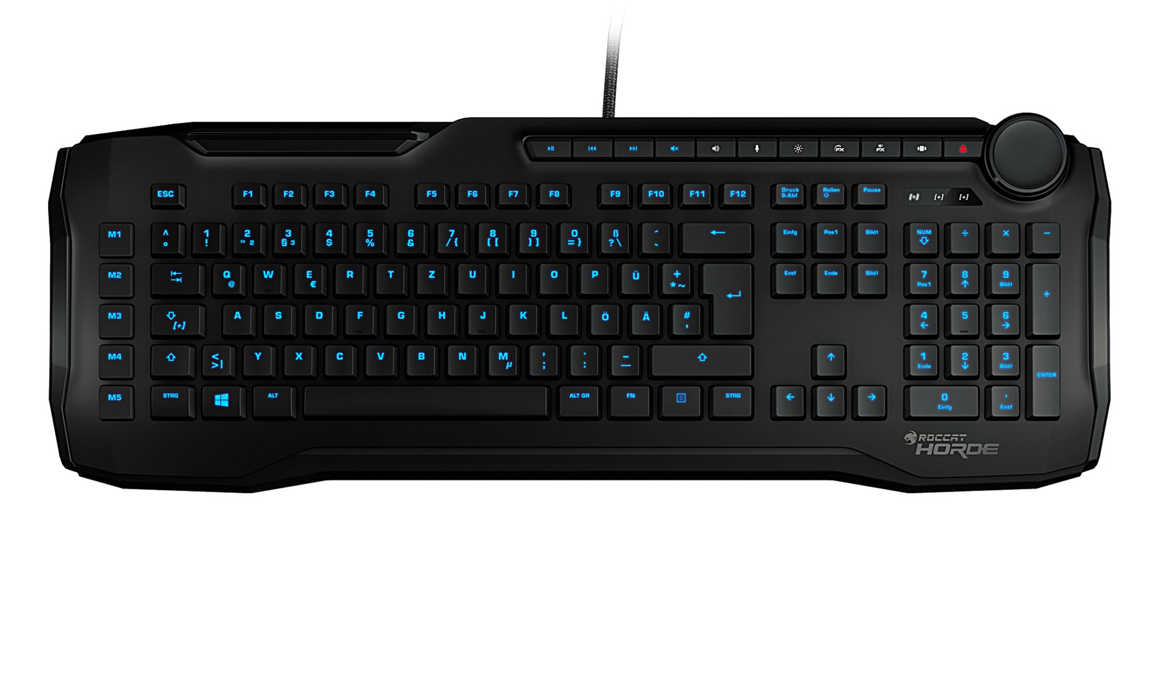 ROCCAT ROC-12-300-BK BLACK, Rubberdome HORDE Gaming Tastatur
