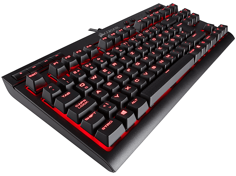 CORSAIR CH-9115020-DE K63 CHERRY MX RED KOMPAKT, Gaming Tastatur, Mechanisch, Cherry MX Red