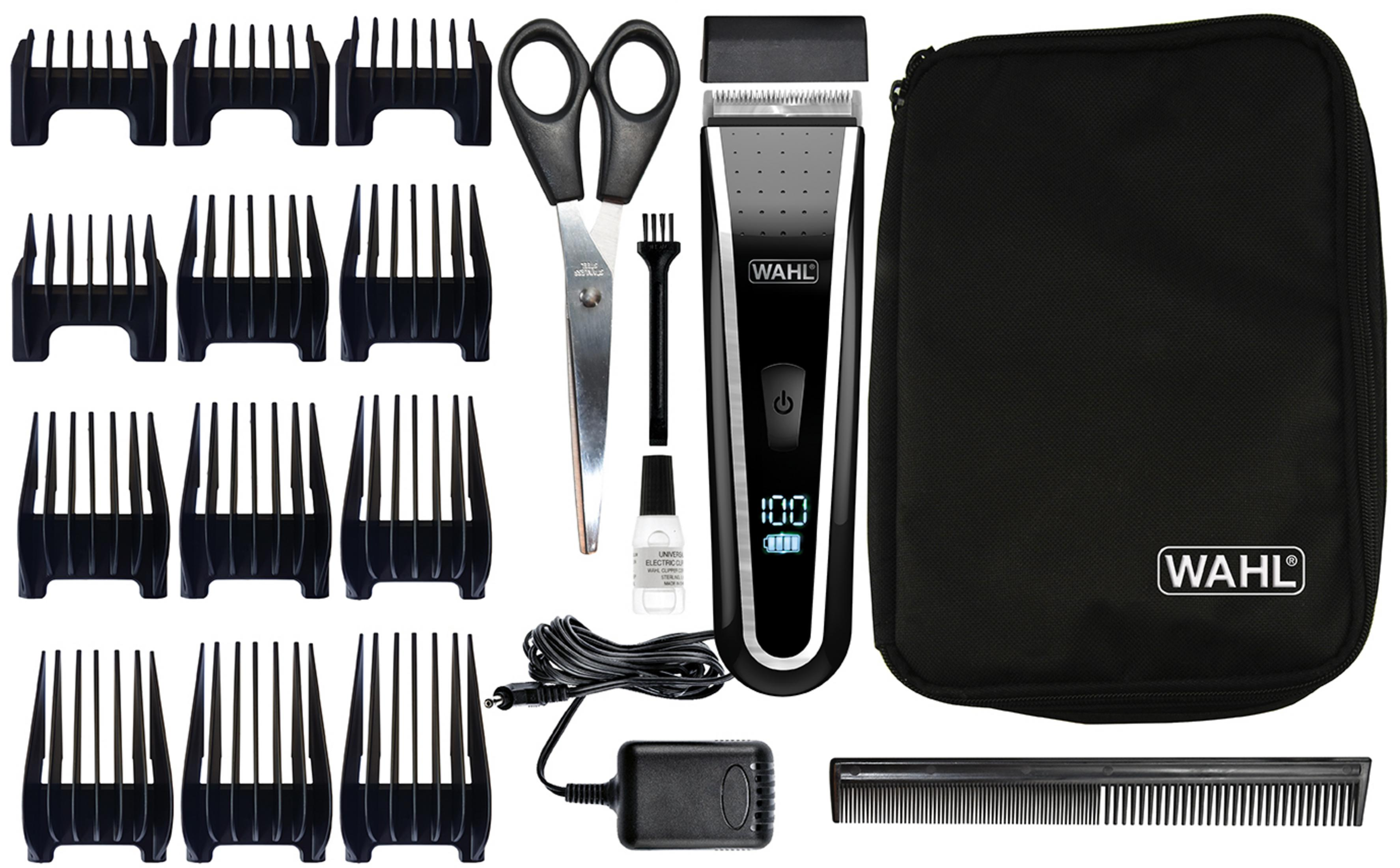 SCHWARZ Schwarz Haarschneider 1902.0465 WAHL LITHIUM PRO LCD