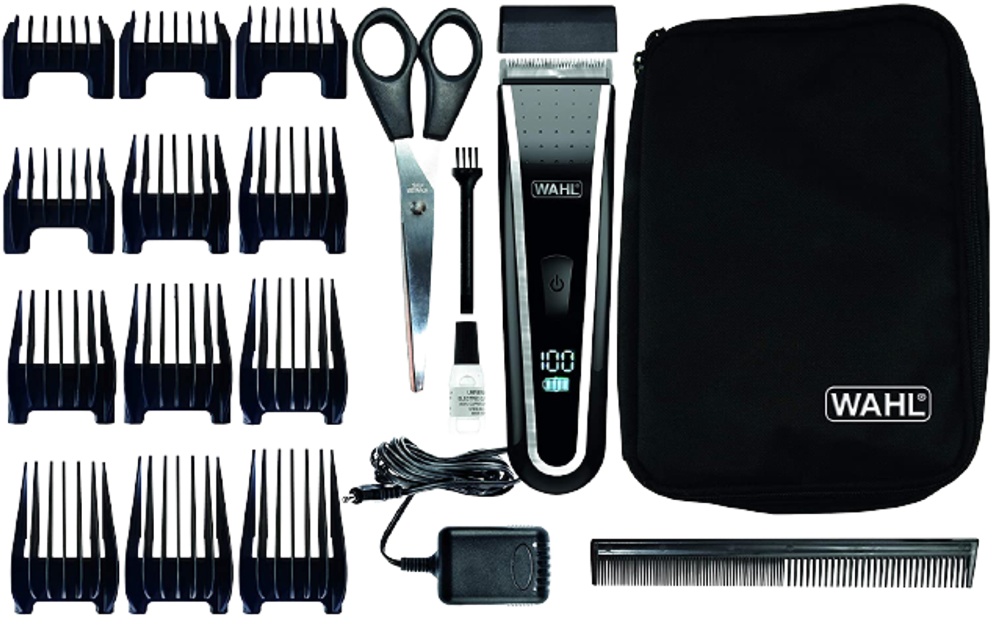 WAHL 1902.0465 LITHIUM SCHWARZ Schwarz Haarschneider PRO LCD