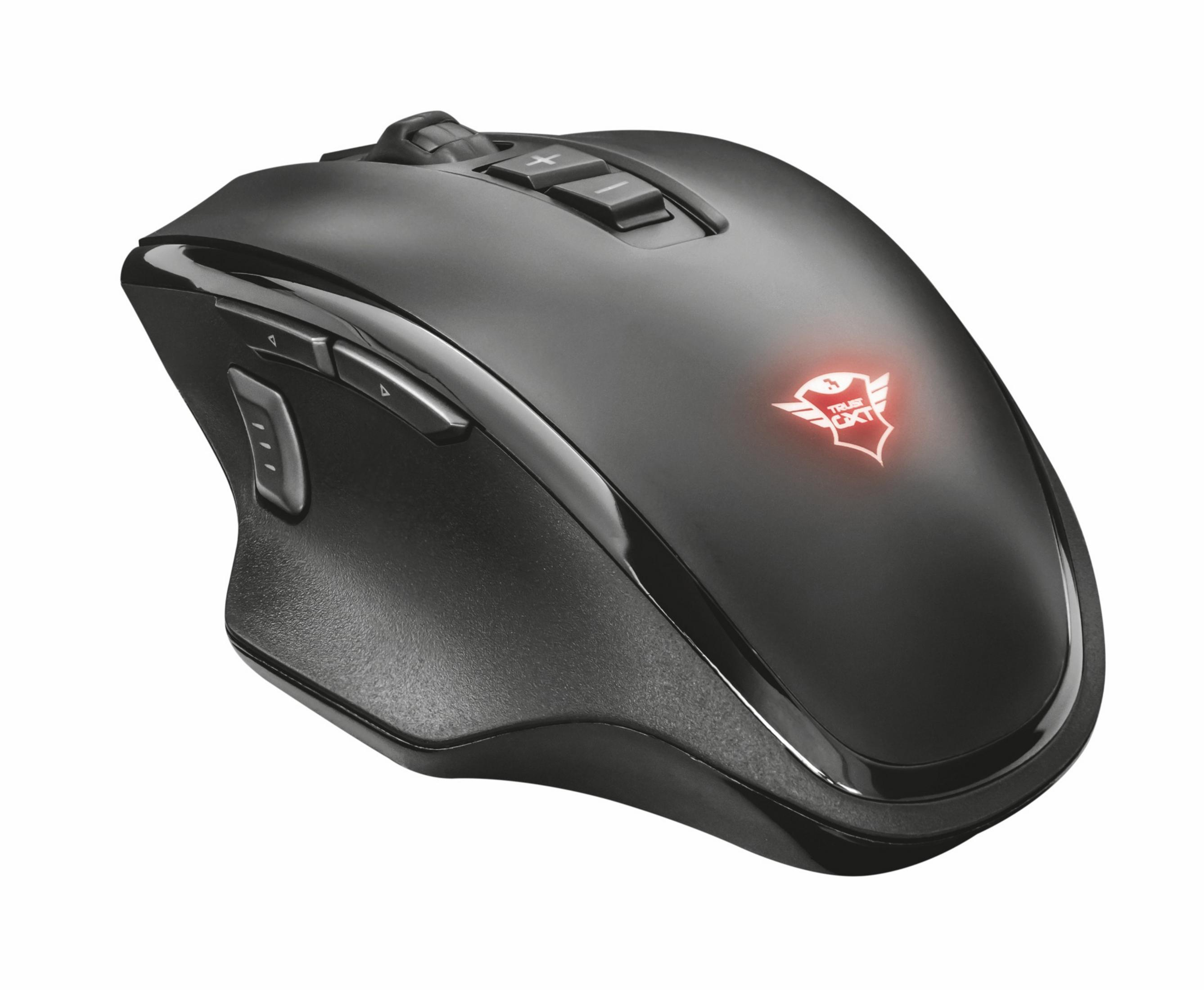 Gaming WRLS MANX 140 21790 Maus, GXT MOUSE RECHARGEABLE TRUST Schwarz