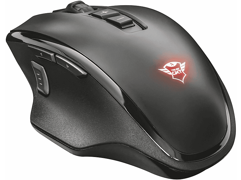 RECHARGEABLE Gaming TRUST 21790 Maus, Schwarz WRLS MANX MOUSE GXT 140