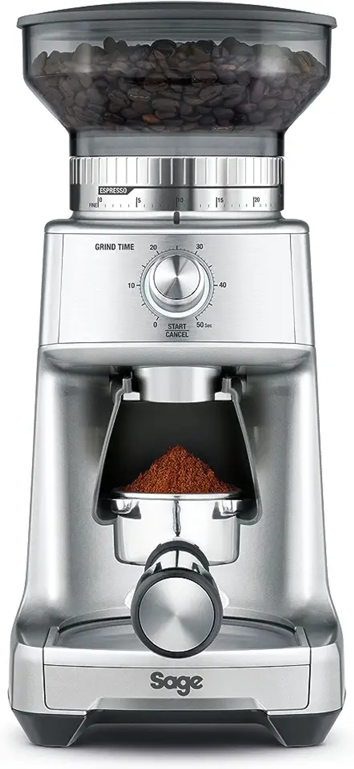Kaffeemühle Edelstahl-Kegelmahlwerk) SAGE (130 Watt, DOSE PRO Silber CONTROL SCG600SIL2EEU1