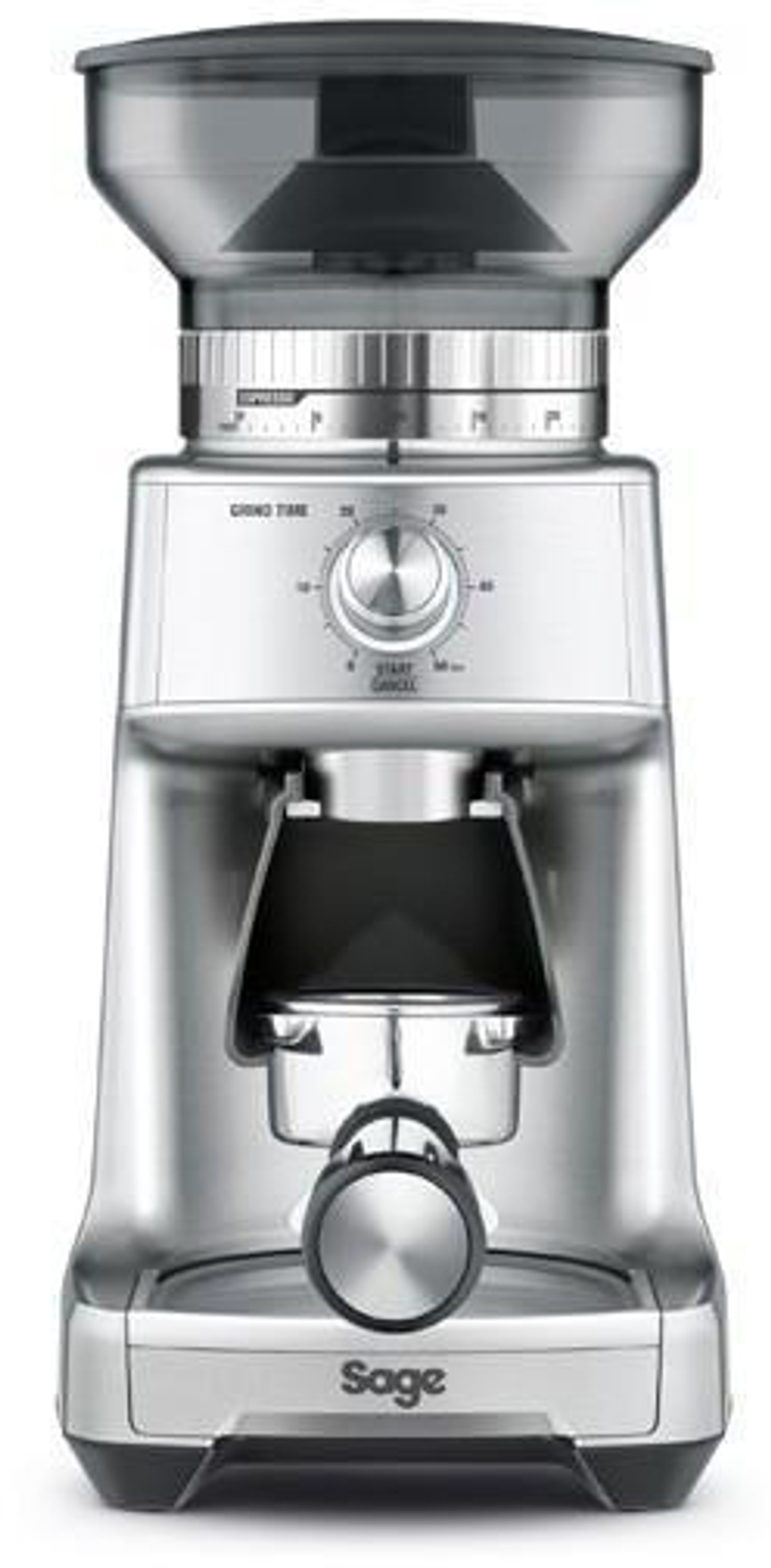 DOSE SAGE CONTROL (130 SCG600SIL2EEU1 PRO Silber Edelstahl-Kegelmahlwerk) Watt, Kaffeemühle