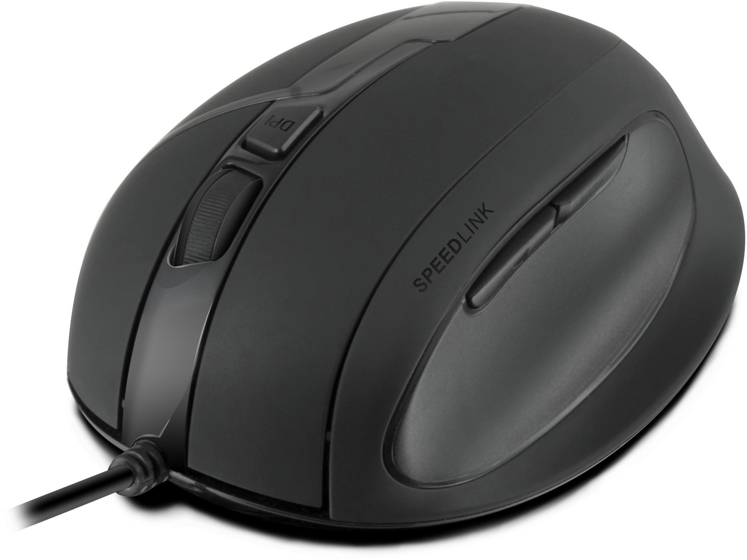 SPEEDLINK SL-610001-BK Maus, BLACK OBSIDIA ERGO. MOUSE, Schwarz