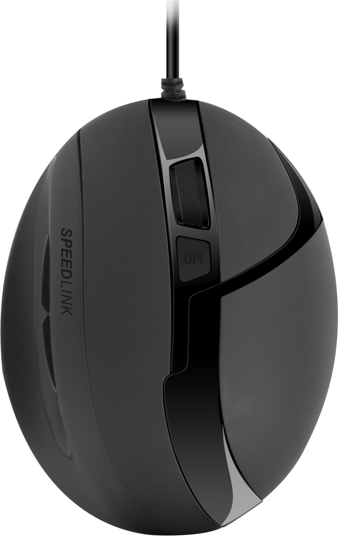 MOUSE, BLACK ERGO. Schwarz SL-610001-BK OBSIDIA Maus, SPEEDLINK