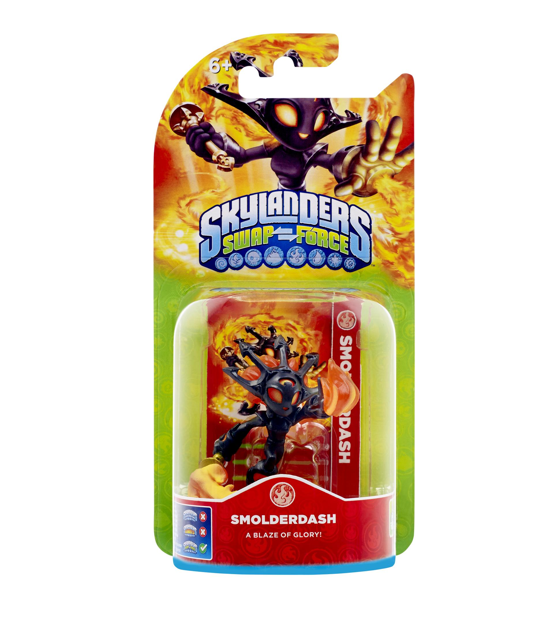 Skylanders Swap Force-Paket mit einer Spielfigur von Smolderdash.