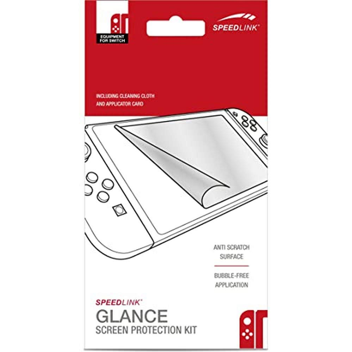 KIT GLANCE Nintendo Switch SPEEDLINK Transparent Schutzfolie, SCREEN PROTECTION SL-330500