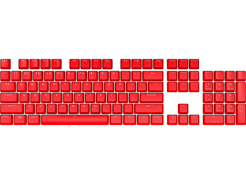 CORSAIR CH-9911020-DE PBT DOUBLE-SHOT PRO RED KEYCAP MOD K, Gaming Tastatur