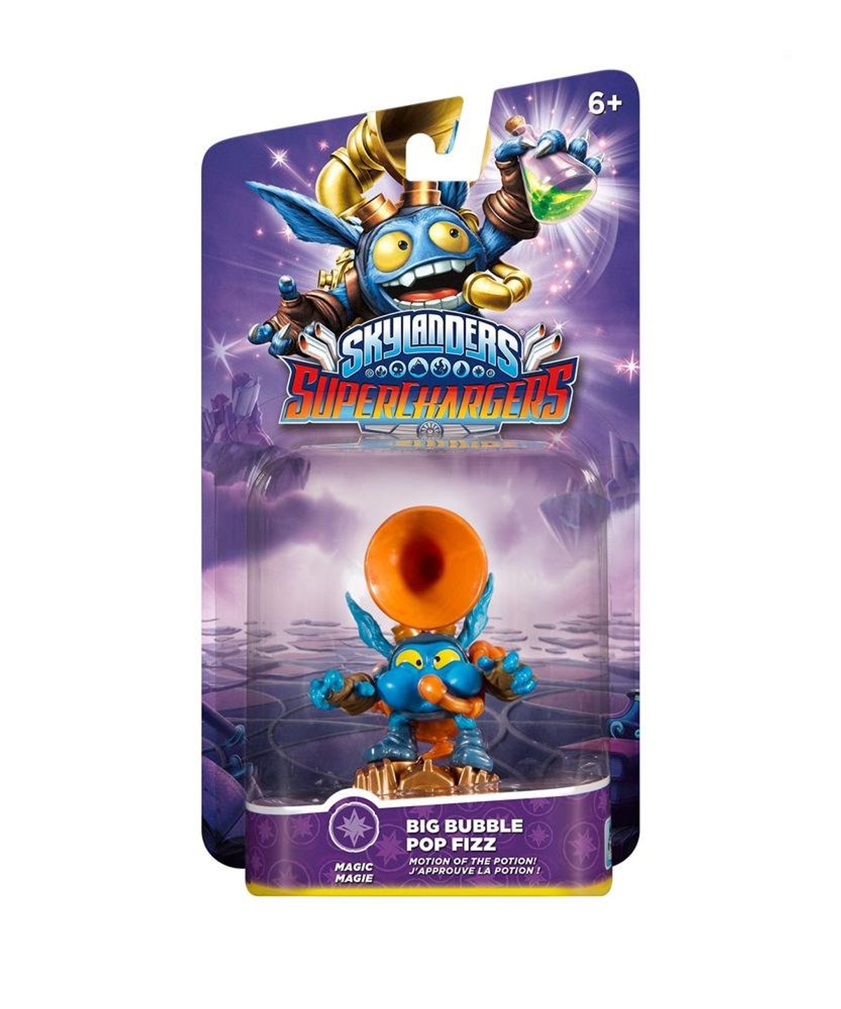Skylanders Big Bubble Pop Fizz Spielfigur-Verpackung. Charakter in einer Blisterverpackung.