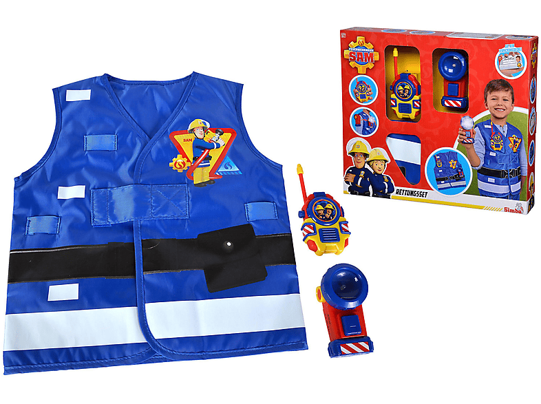 SIMBA 109252477 SAM Spielset, Mehrfarbig FEUERWEHR RETTUNGSSET