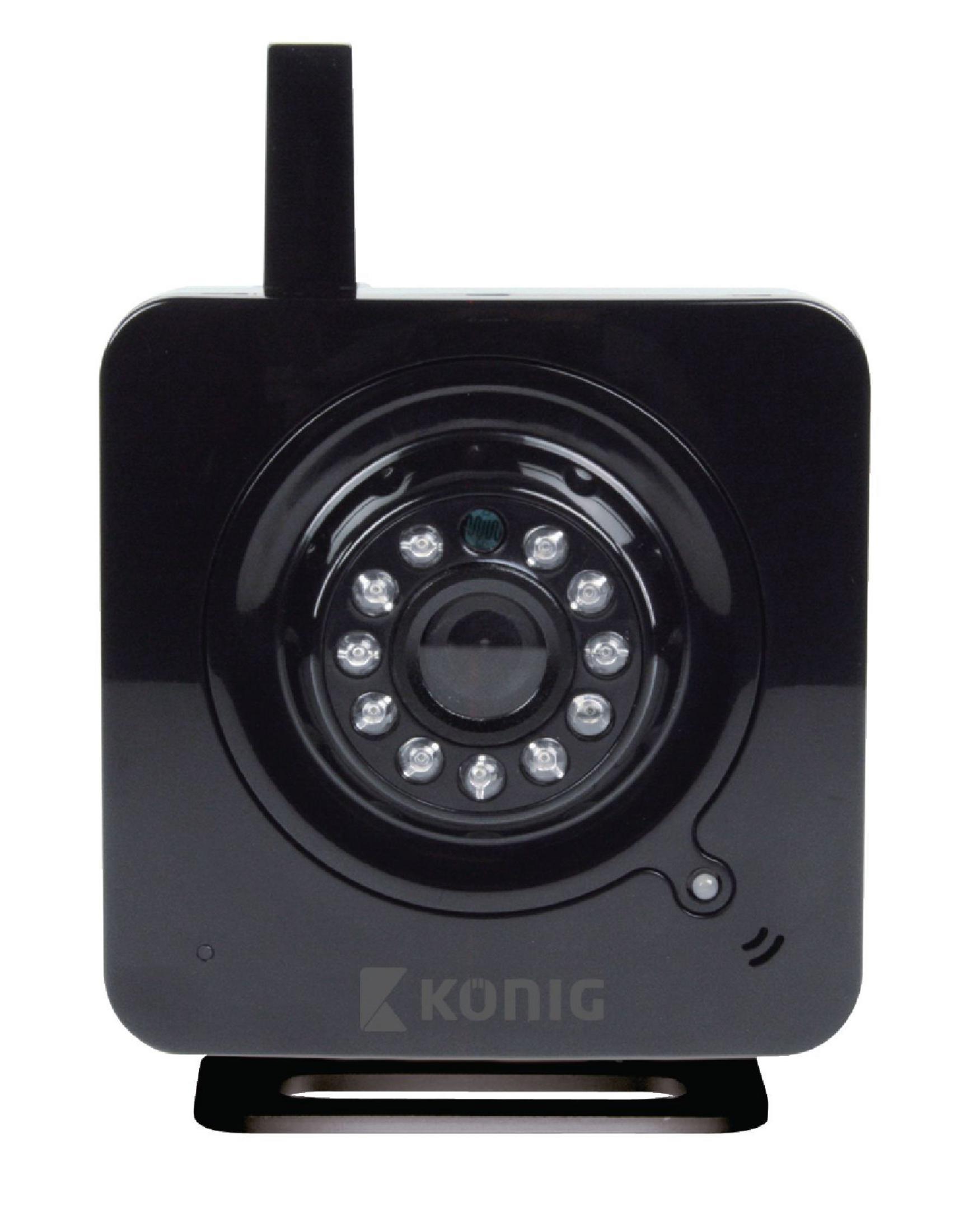 KONIG SAS-IPCAM100B IP-KAMERA Überwachungskamera SCHWARZ, INNENMONTAGE, F.