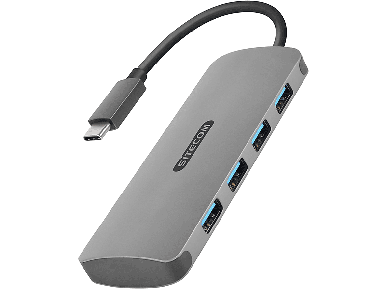 SITECOM CN-383 USB-C 3.1 HUB 4X USB-A USB-Hub, Grau
