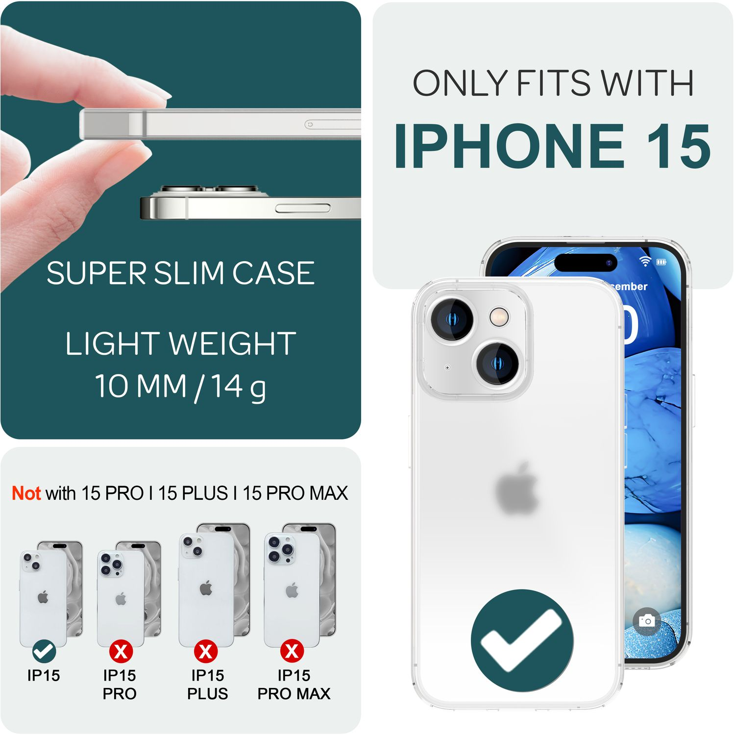 Comparaison des coques iPhone 15 avec les modèles d'iPhone.