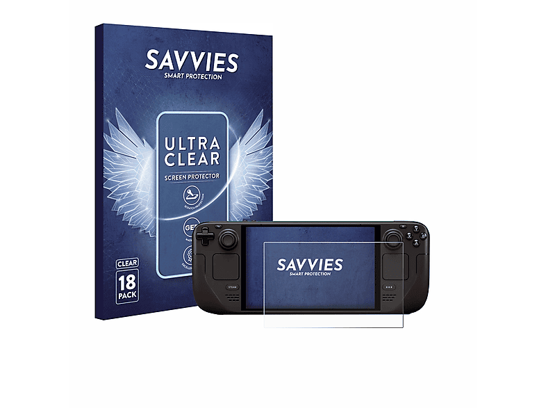 SAVVIES 18x klare Schutzfolie(für Valve Steam Deck OLED)