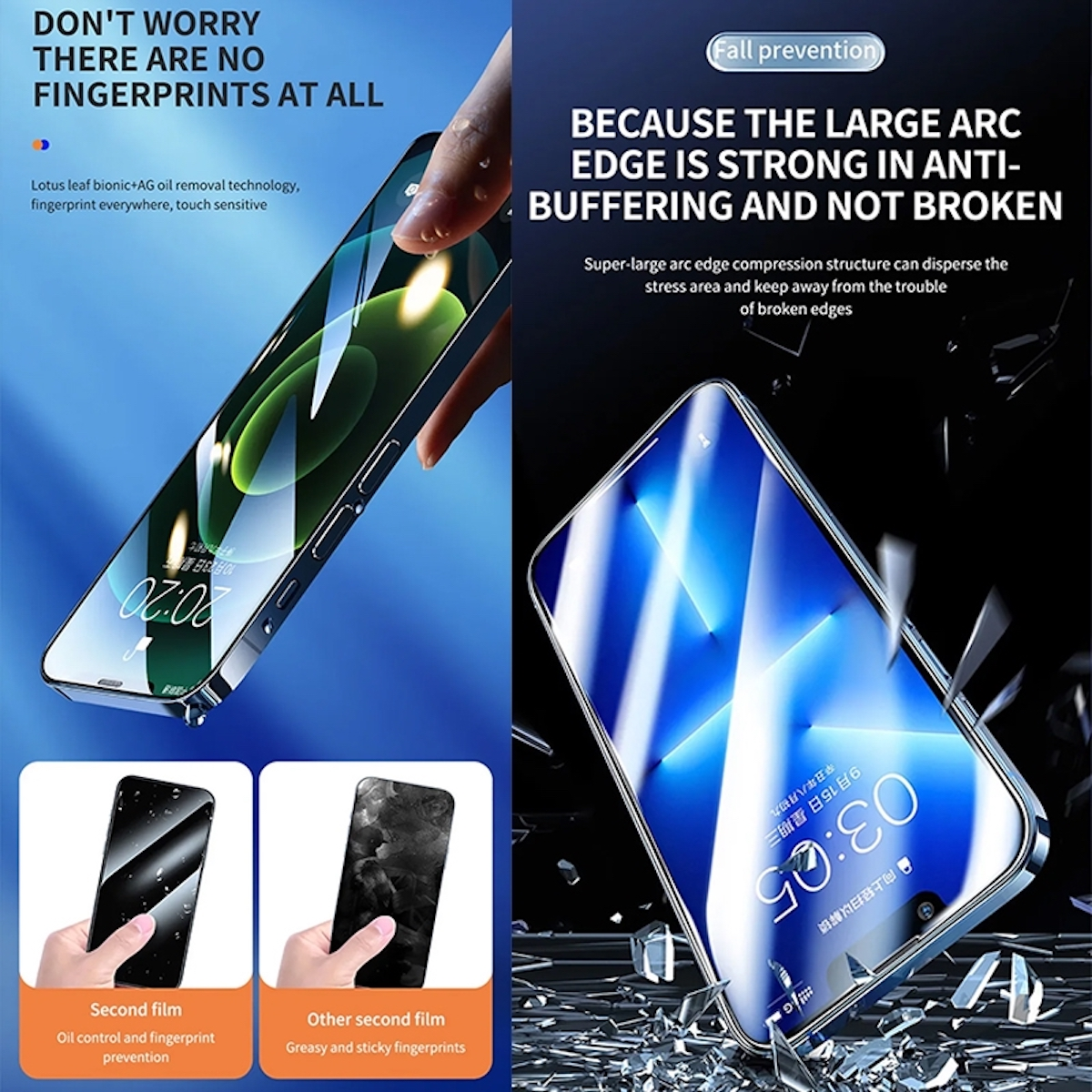 14 WIGENTO Folie iPhone / 15) Pro Antistatische Hart Staubdichte Schutzglas(für Glas Schutz Apple