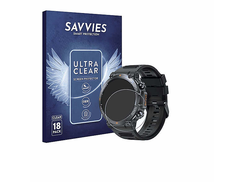 SAVVIES 18x klare Schutzfolie(für GaWear K56-PRO 1.39\