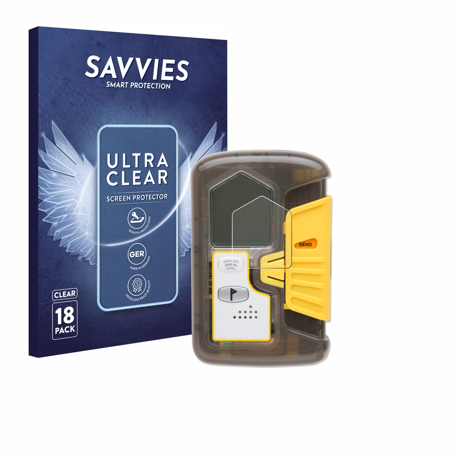 SAVVIES 18x klare Schutzfolie(für Pieps DSP Pro)