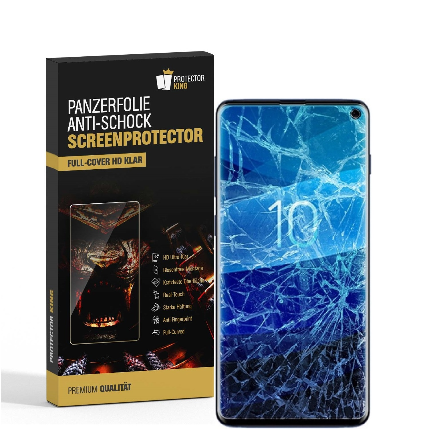 PROTECTORKING 3x Samsung ENTSPIEGELT Displayschutzfolie(für Nano-Glas Flexibles S10e) Galaxy MATT