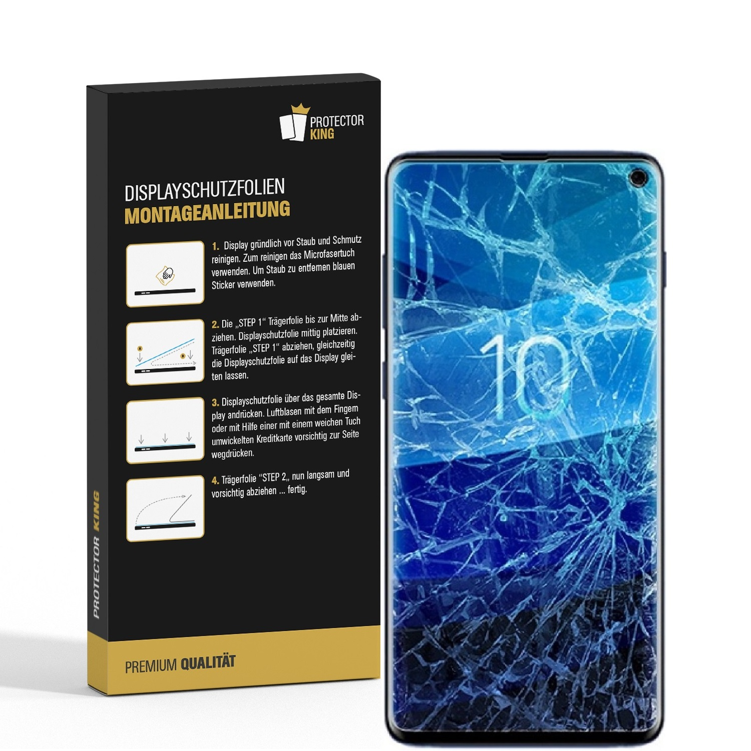 Galaxy Flexibles Samsung PROTECTORKING S10e) 1x MATT ENTSPIEGELT Nano-Glas Displayschutzfolie(für