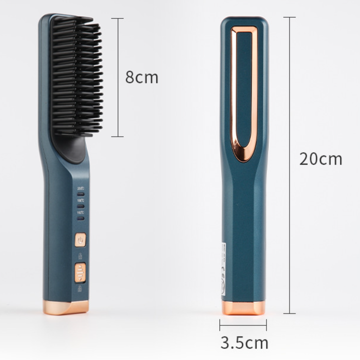UWOT Kabelloser Haarglättungskamm: 3 Temperaturstufen: Multifunktional, Verstellbar 3D-Kammzähne, Glättungsbürste, Dreistufig