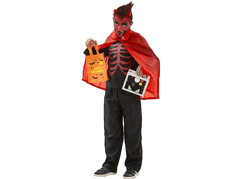 BOTI Kostüm Teufel (Größe 110, 4-5 Jahre) Spielset mehrfarbig