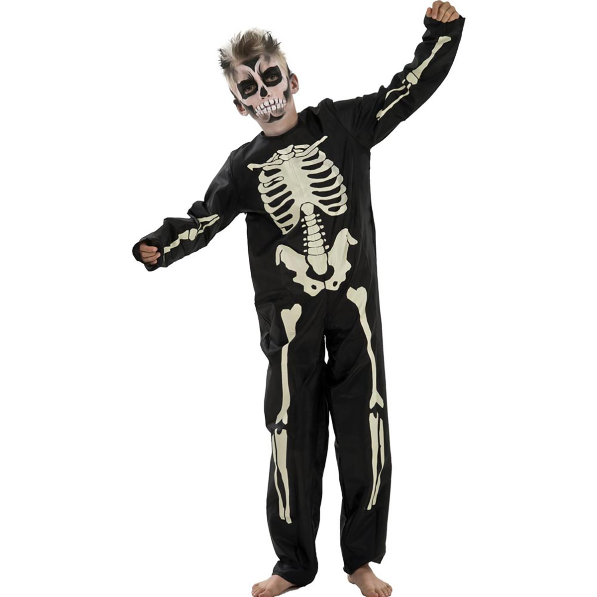 BOTI Kostüm Skelett (Größe 110, mehrfarbig Jahre) Spielset 4-5