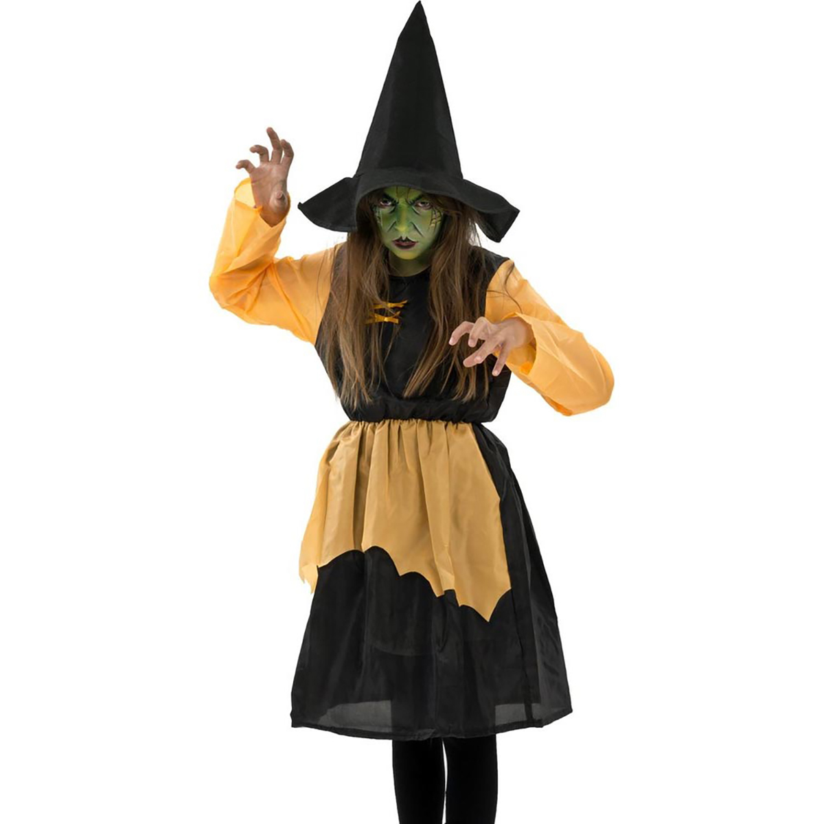 BOTI Kostüm Hexe (Größe 146, Jahre) mehrfarbig Spielset 9-11