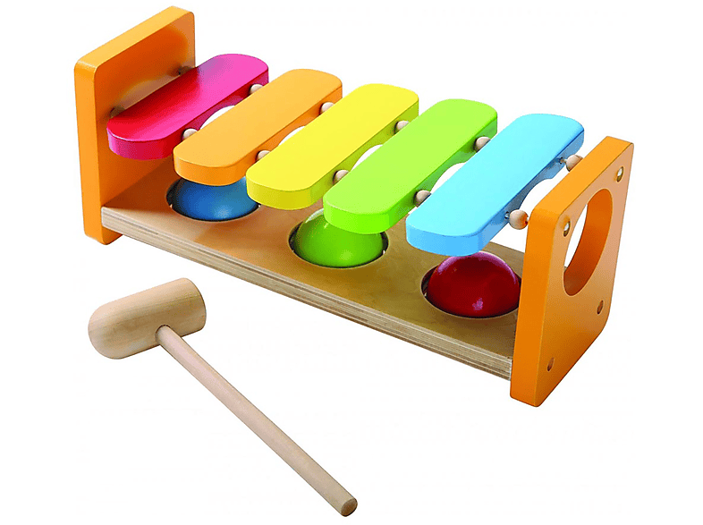 NOON Holz mehrfarbig Xylophon, Holzspielzeug Spielset