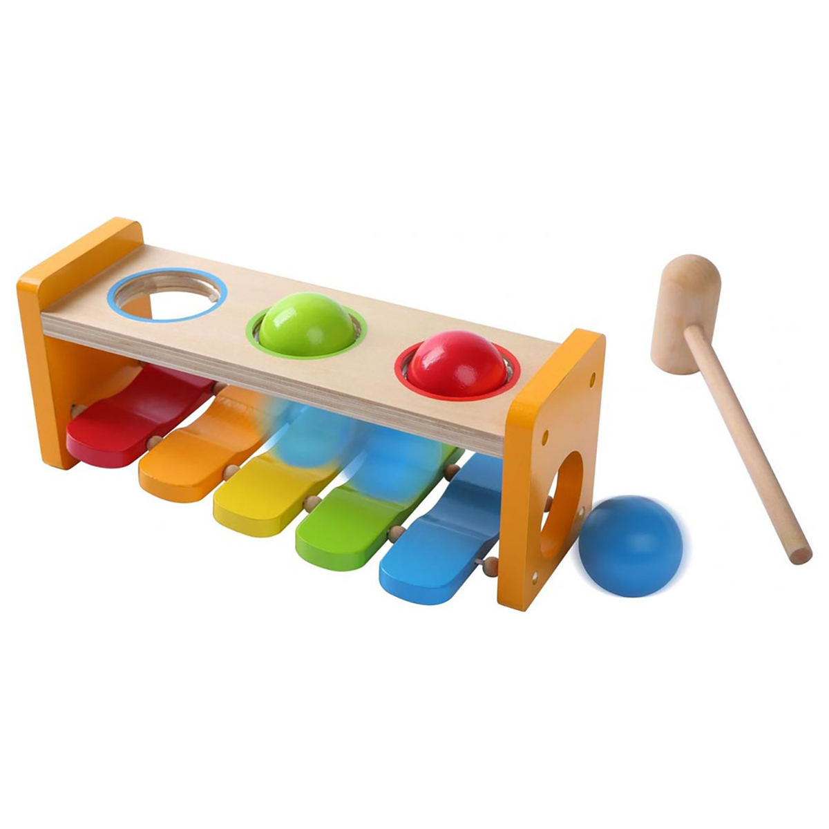 NOON Holz mehrfarbig Xylophon, Holzspielzeug Spielset
