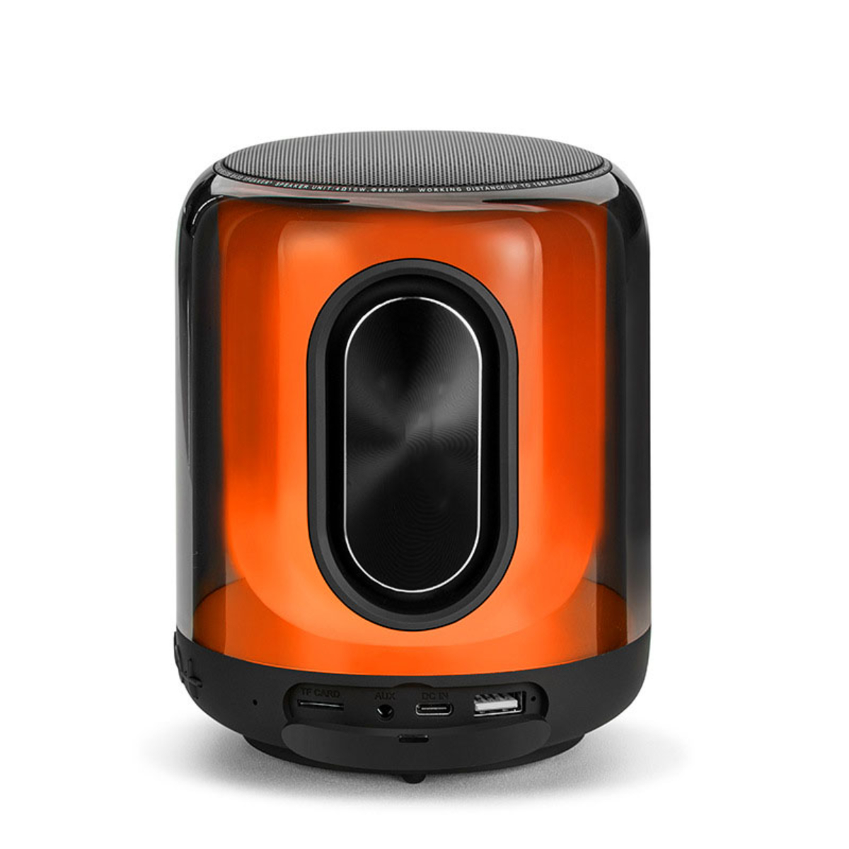 ENBAOXIN Bluetooth-Lautsprecher - Doppelmembran-Subwoofer Vollbild-LED, Schwarz Bluetooth-Lautsprecher