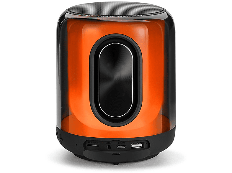 ENBAOXIN Bluetooth-Lautsprecher - Vollbild-LED, Doppelmembran-Subwoofer Bluetooth-Lautsprecher, Schwarz | Bluetooth-Lautsprecher