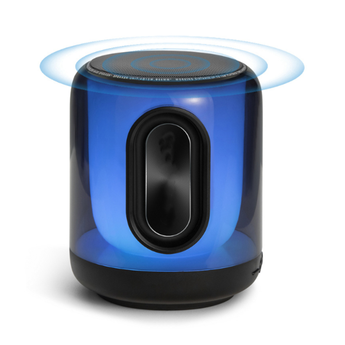 BYTELIKE Bluetooth-Lautsprecher, Farb-LEDs im Vollbildmodus, mit Subwoofer Schwarz Bluetooth-Lautsprecher, Doppelmembran