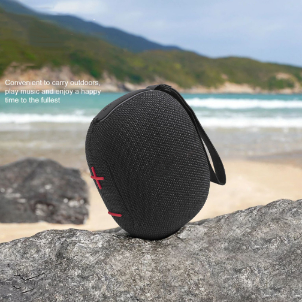 BYTELIKE Drahtloser Bluetooth-Lautsprecher, Tragbarer Wasserdichtes Gewebe Schwarz, Bluetooth-Lautsprecher, Wasserfest Subwoofer