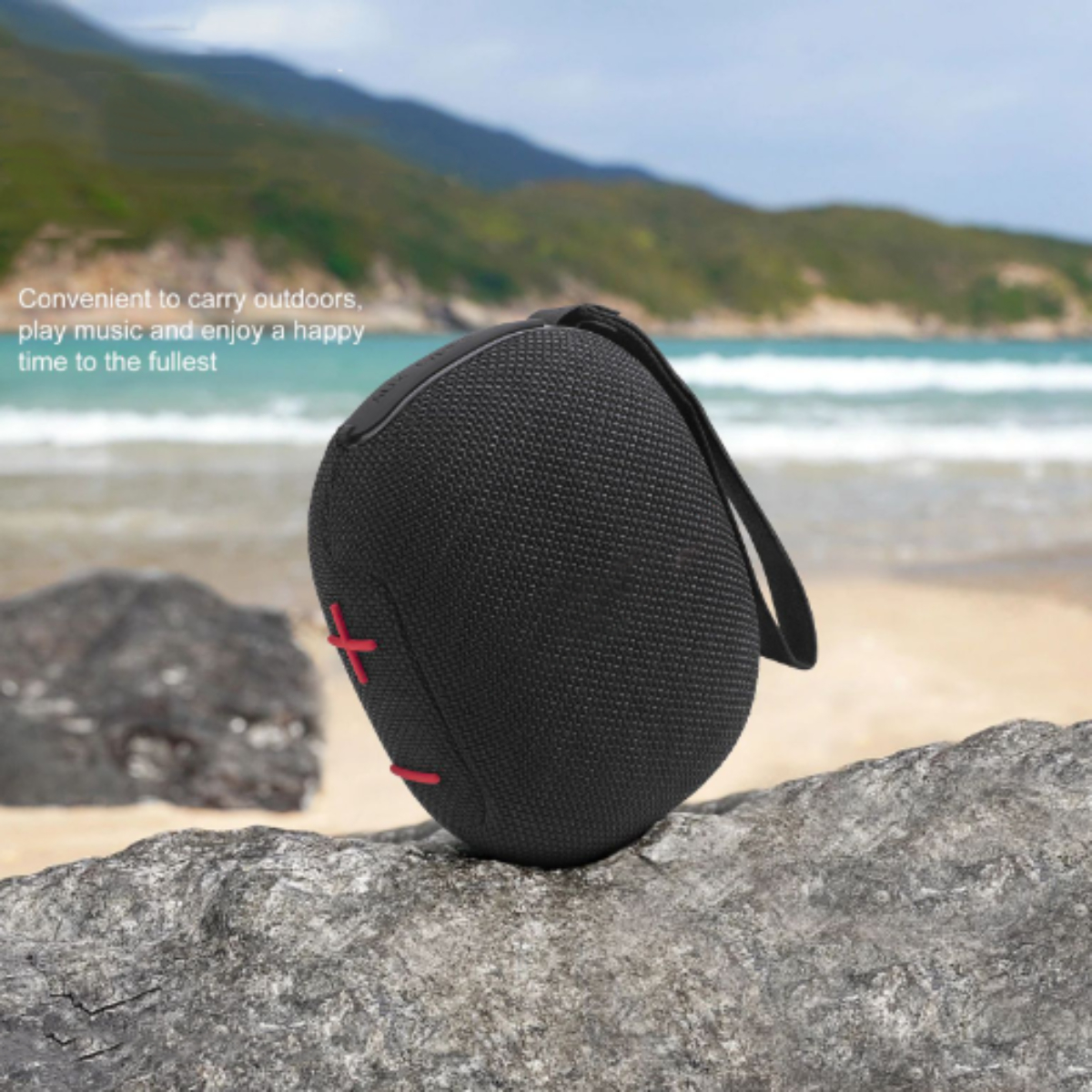 Gewebe Tragbarer Drahtloser Wasserdichtes Bluetooth-Lautsprecher, Wasserfest Subwoofer, BYTELIKE Schwarz, Bluetooth-Lautsprecher,