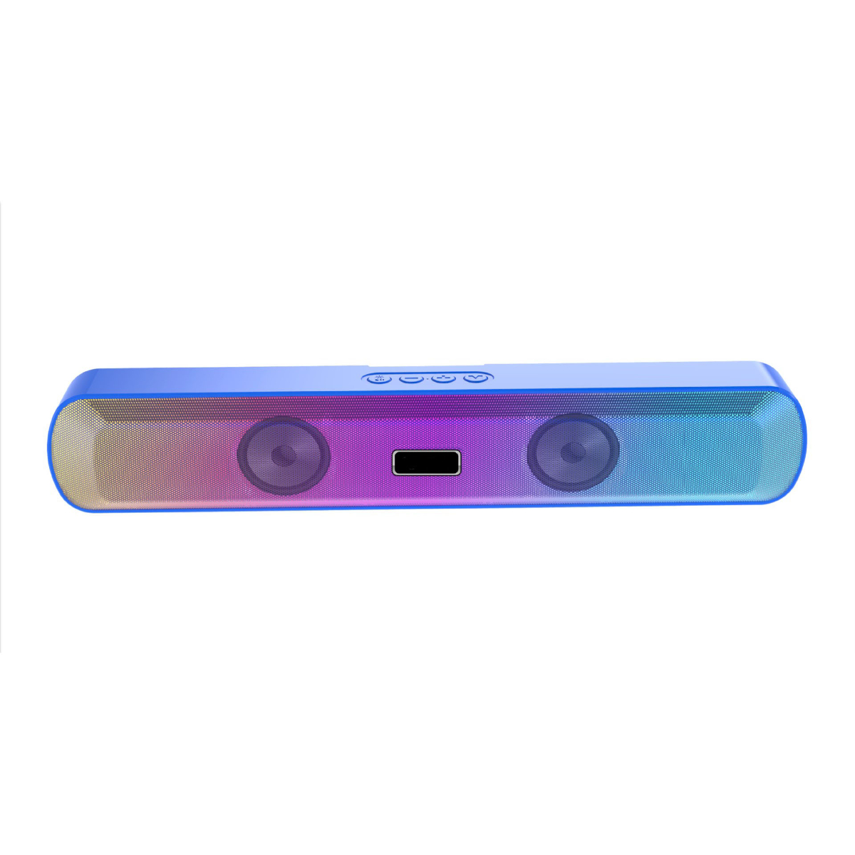 ENBAOXIN Langer Bluetooth-Lautsprecher, Subwoofer, Dazzle Blau Klangqualität Bluetooth-Lautsprecher, Farbiges Hohe Glühen