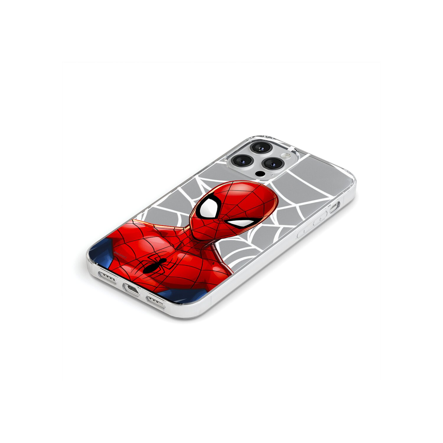 Teildruck, 012 Spider iPhone Apple, Transparent Backcover, MARVEL Man Mini, 13