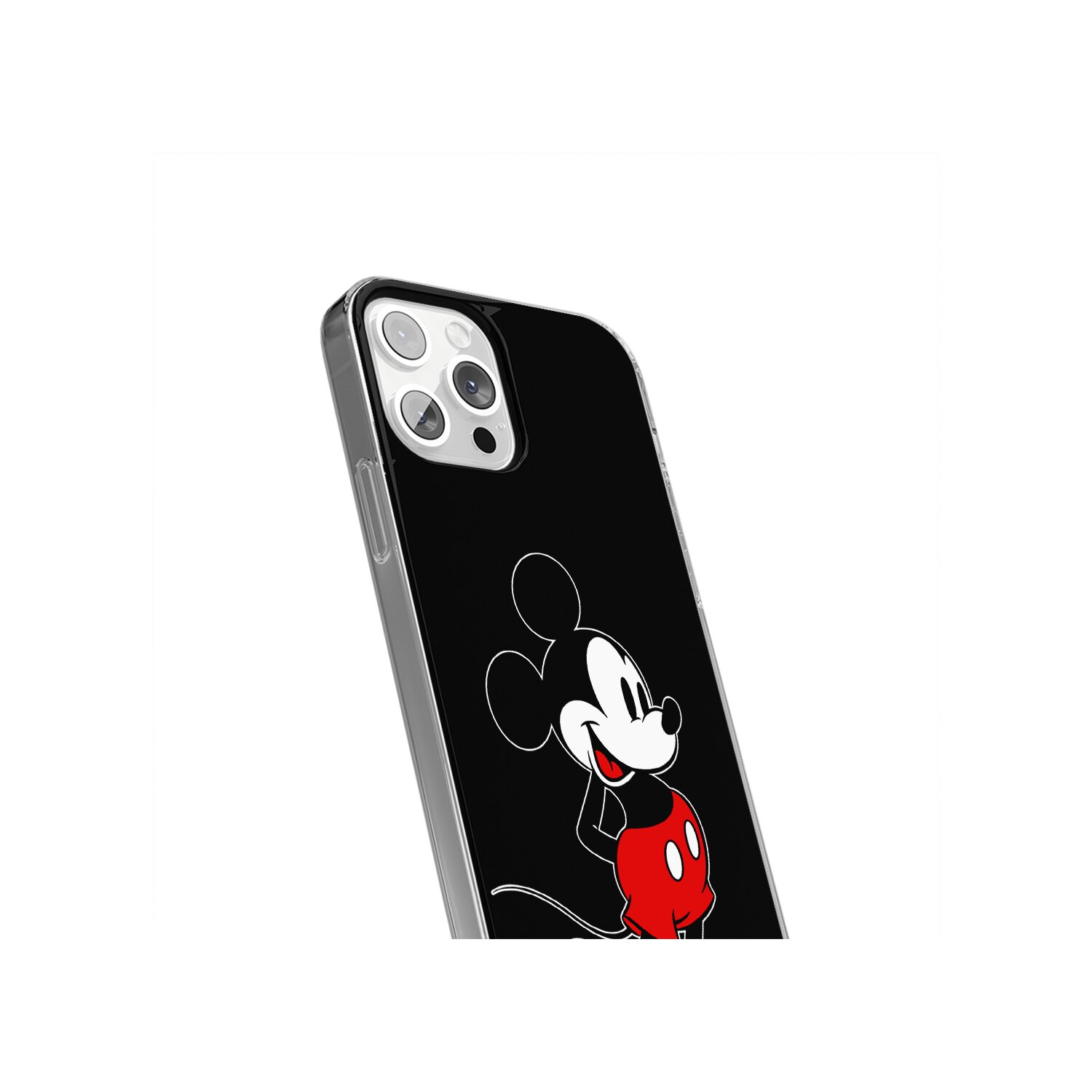 DISNEY Mickey 027 Schwarz Full Print, iPhone Apple, Pro Max, 14 Backcover