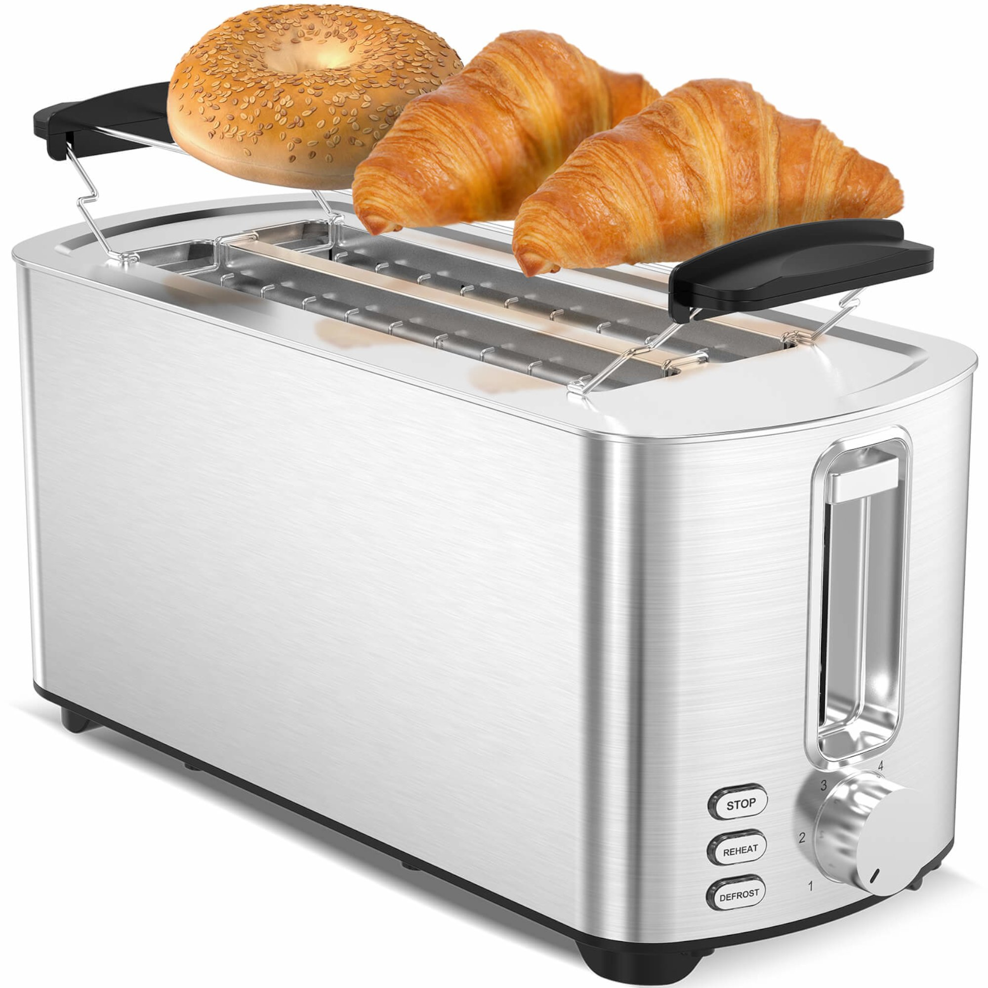 (1400 TURBOTRONIC TT-BF13 Silver Z-LINE Toaster Watt, BY Schlitze: 2)