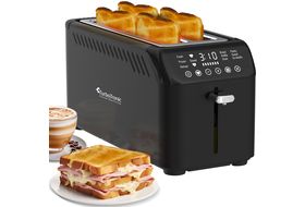 Severin Automatic Long Slot Toaster 4 Slice 1400W Brushed Stainless Steel  AT2509 696566387831