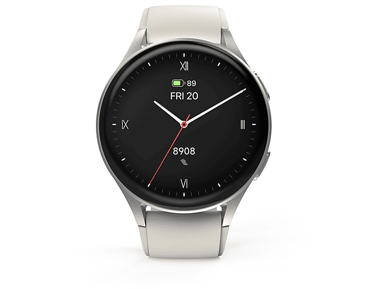 HAMA 8900 Smartwatch Aluminiumlegierung Silikon, 20 mm, Silber | Wasserdichte Smartwatches