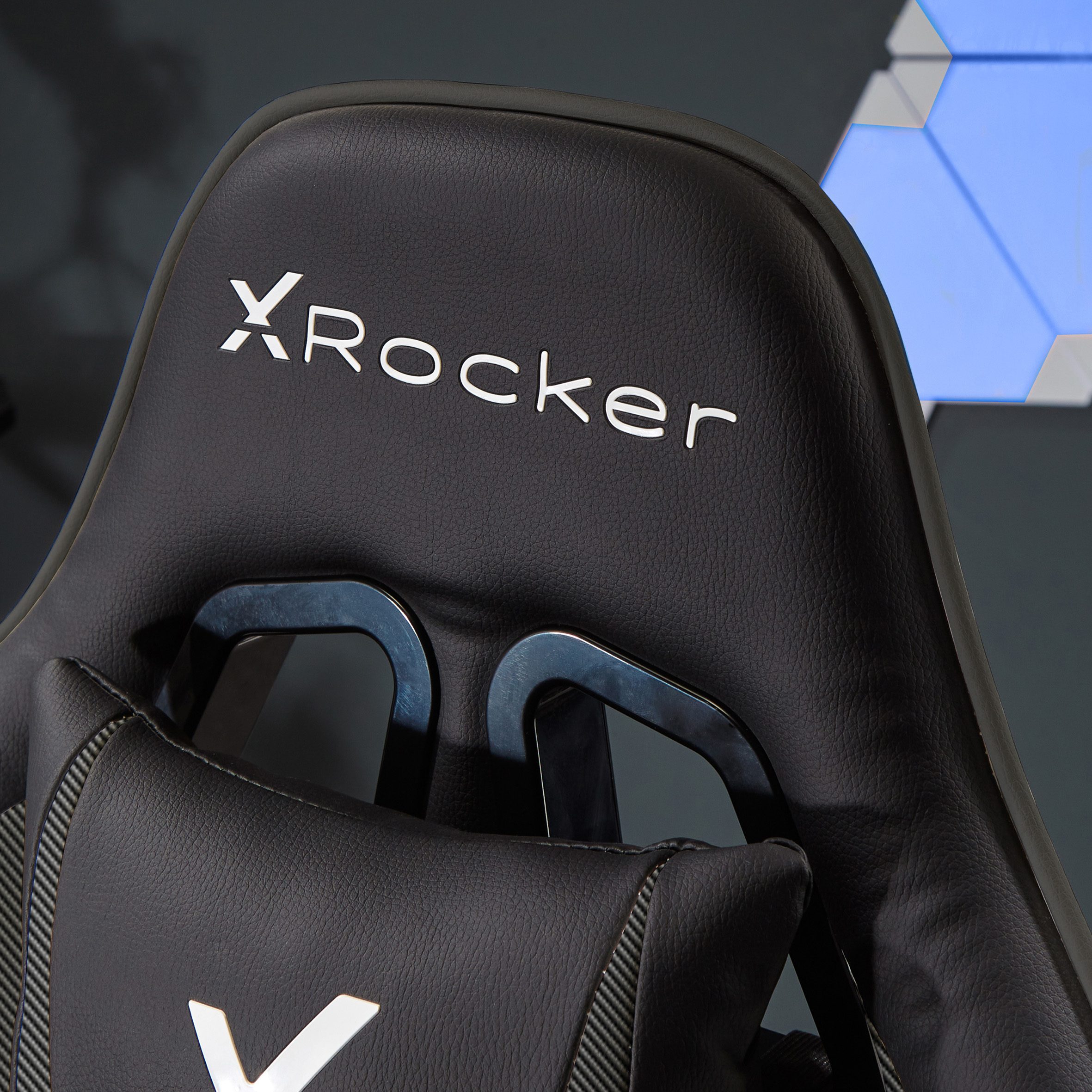 X ROCKER Agility Schwarz Carbon Gaming Stuhl, Compact