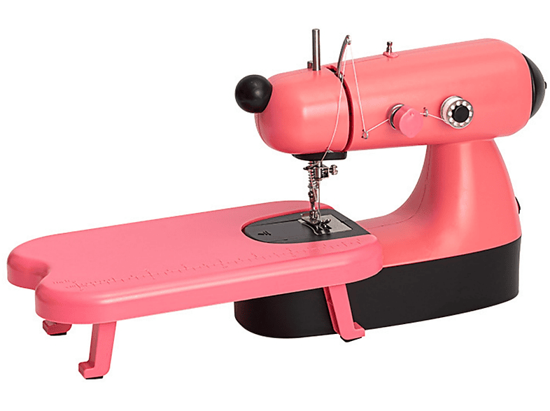 SYNTEK Mini-Nähmaschine, Beleuchtung, Wickelfunktion, Klassische Gerade Linie Nähmaschine Rosa