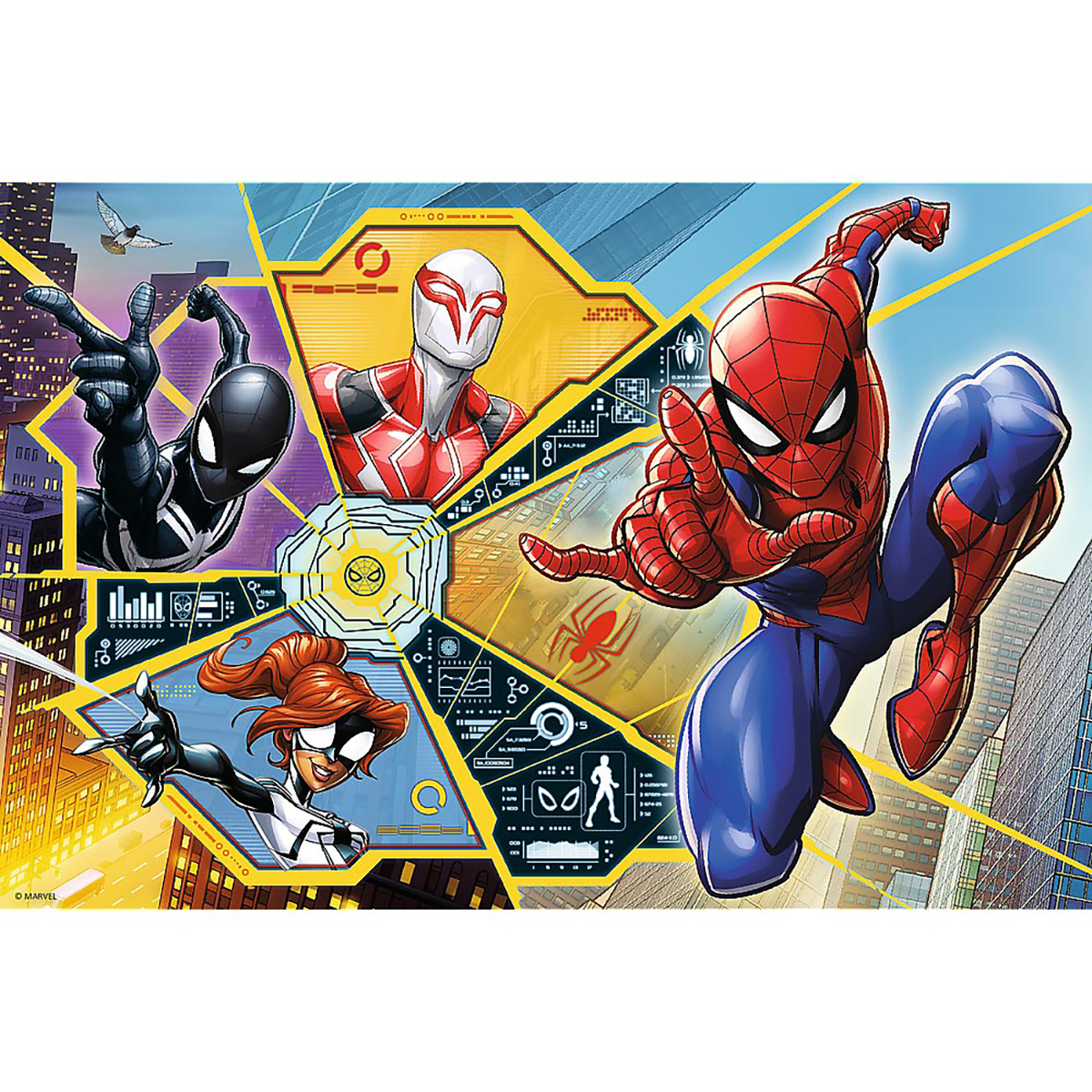 TREFL Spiderman im Puzzle Netz