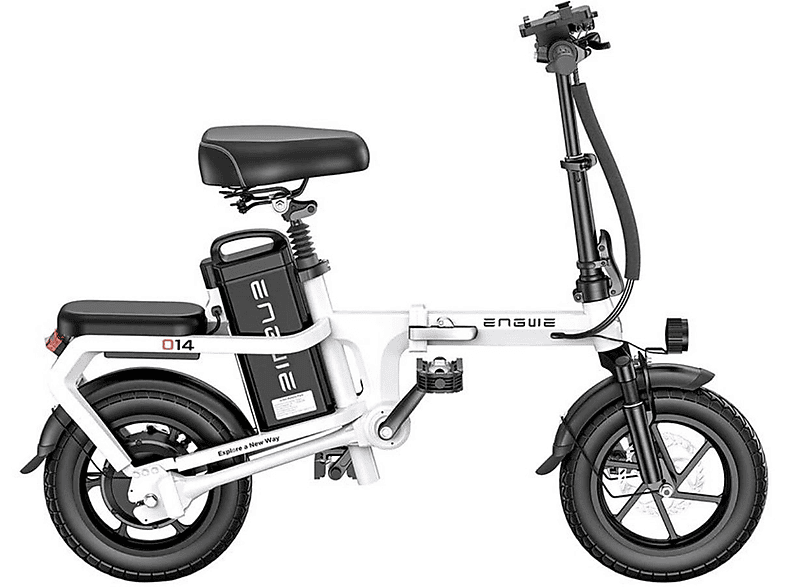 ENGWE O14 Kompakt-/Faltrad (Laufradgröße: 14 Zoll, Erwachsene-Rad, 748.8WH, Weiß)