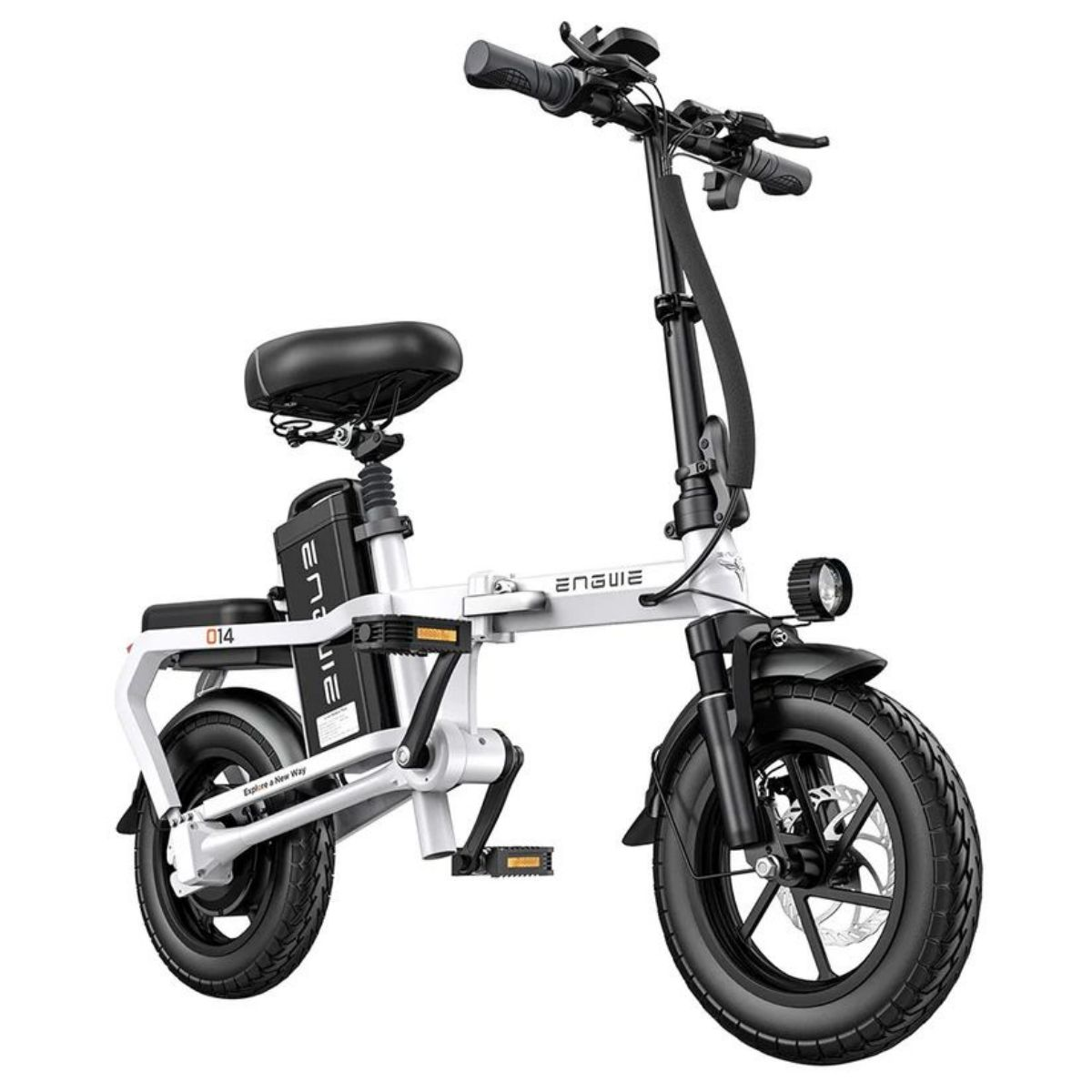 ENGWE O14 Kompakt-/Faltrad (Laufradgröße: 14 Erwachsene-Rad, Weiß) 748.8WH, Zoll